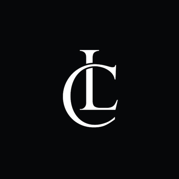 Monogramas alfabéticos de las letras CJ con el logotipo de eps vectorial en blanco y negro