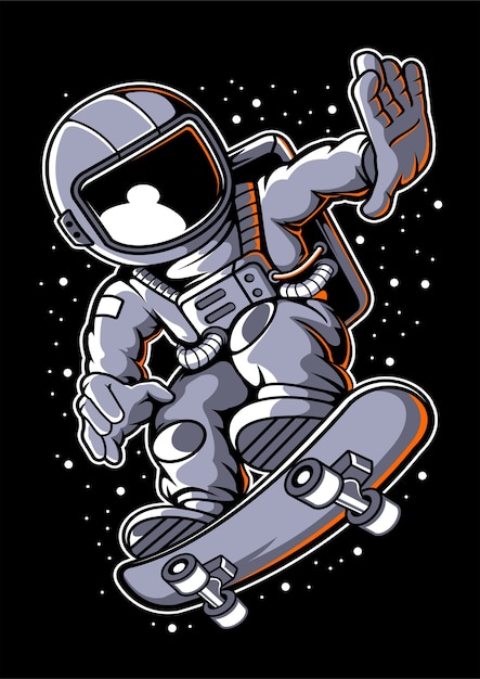 Monopatín de astronauta