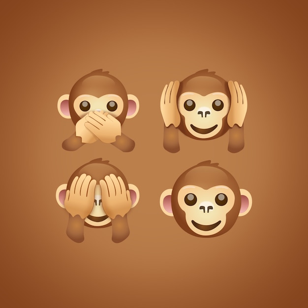 Vector monos emoji