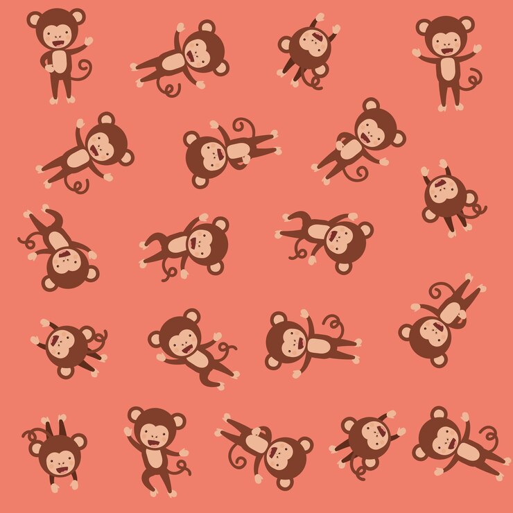 Vector monos lindos patrón de fondo