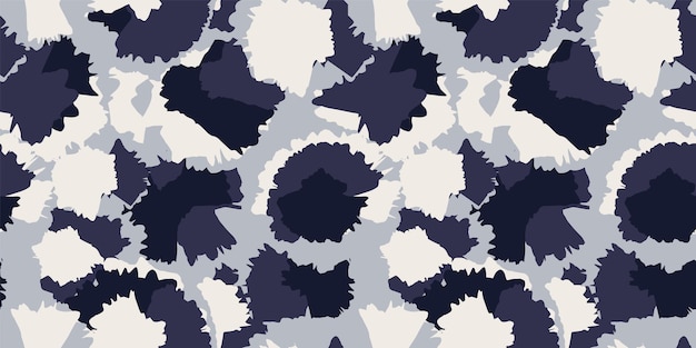 Monótono gris patrón sin costuras pinceladas circulares dibujo a mano vectorial efecto ebru Abstracto