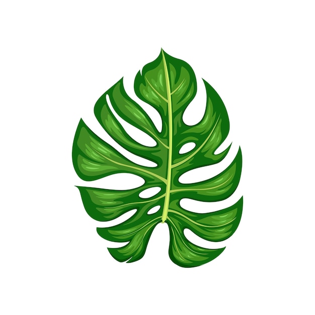 Monstera deliciosa hoja símbolo ilustración vectorial editable