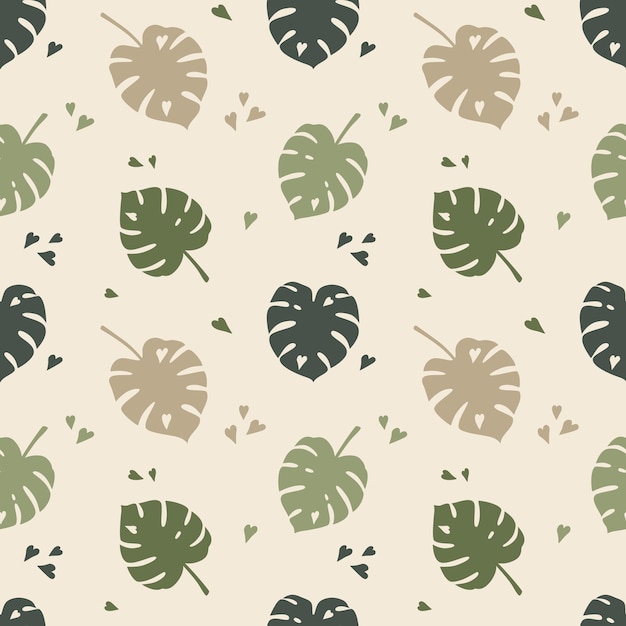 Monstera hojas tropicales de patrones sin fisuras