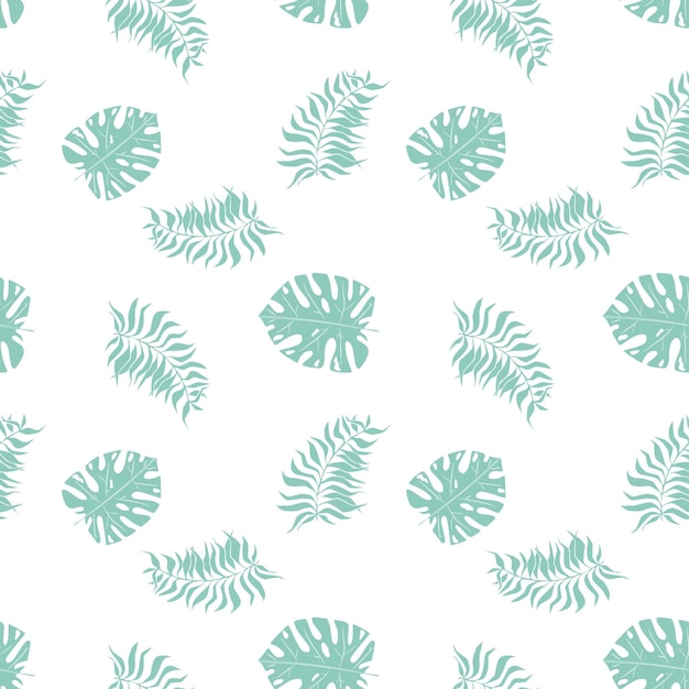 Monstera palma selva tropical hoja de patrones sin fisuras