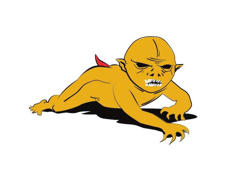 Vector monstruo de dibujos animados sobre un fondo blanco ilustración vectorial de un monstruo