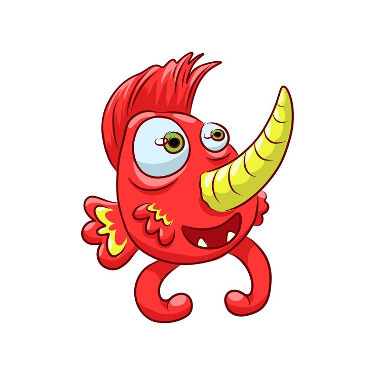 Vector monstruo lindo de dibujos animados