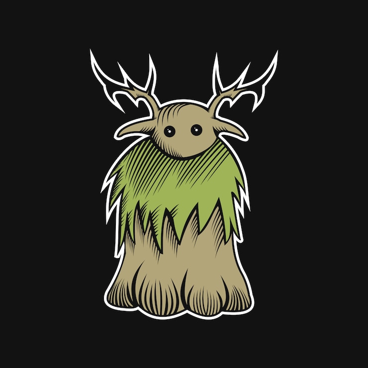 Vector monstruo de woodden ilustración vectorial