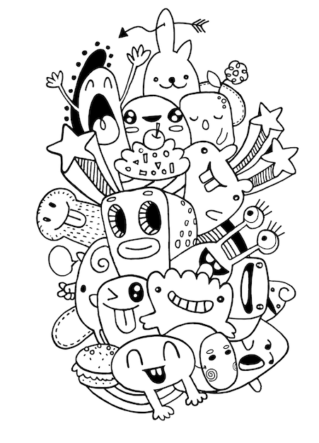 Monstruos y lindos extraterrestres amigables.