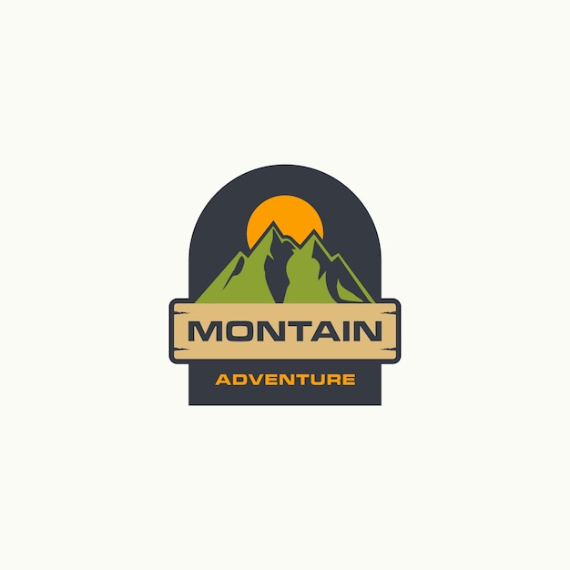 Montain y aventura logo premium