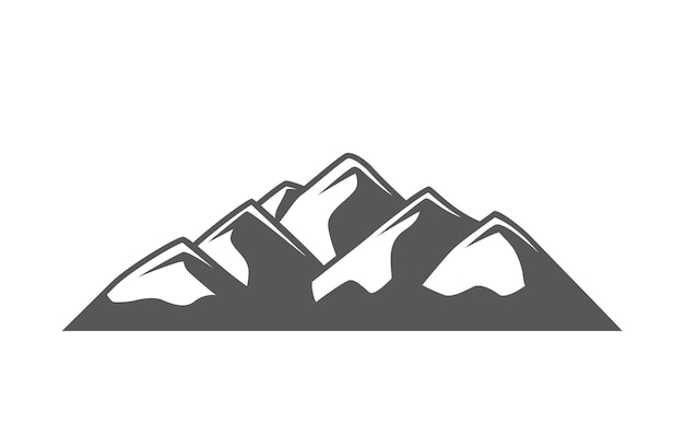 Montaña aislada sobre fondo blanco Ilustración vectorial