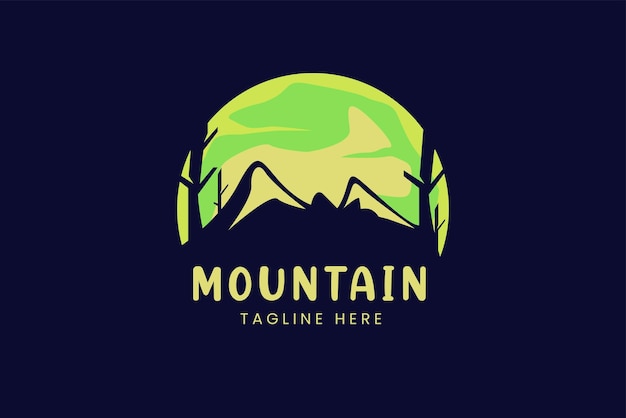 Montaña ilustración logo paisaje moderno