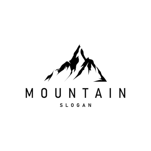 Montaña Logo Naturaleza Paisaje Vector Premium Elegante Simple Diseño Ilustración Símbolo Plantilla Icono