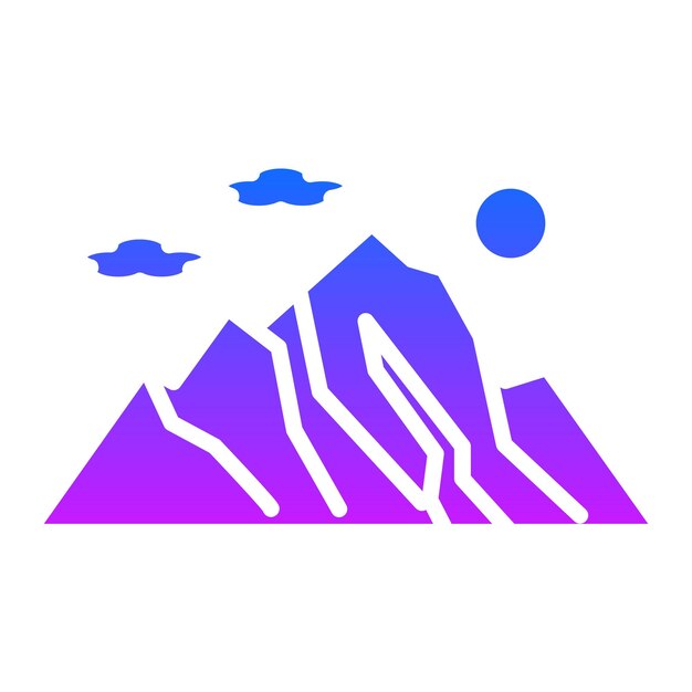 una montaña con una montaña y un hombre en el medio
