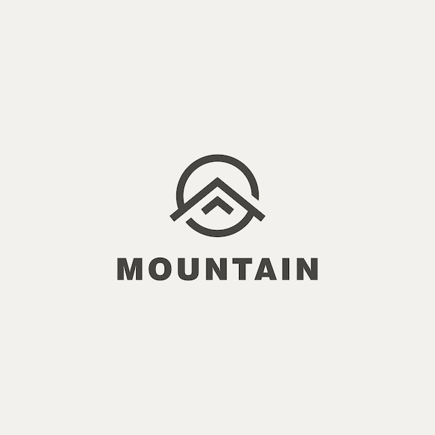 Montaña. Plantilla de logotipo vectorial