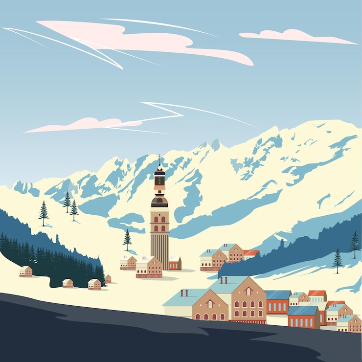 Vector las montañas de los alpes znhasp2