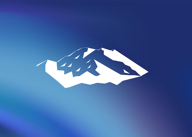 Las montañas de nieve pico Denali logotipo Monte McKinley