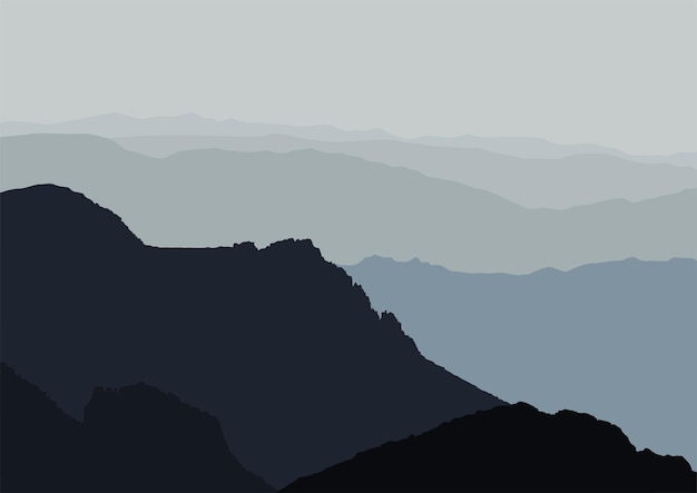 montañas vector ilustración vector paisaje