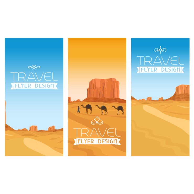 Vector montañas volantes paisaje paisaje conjunto