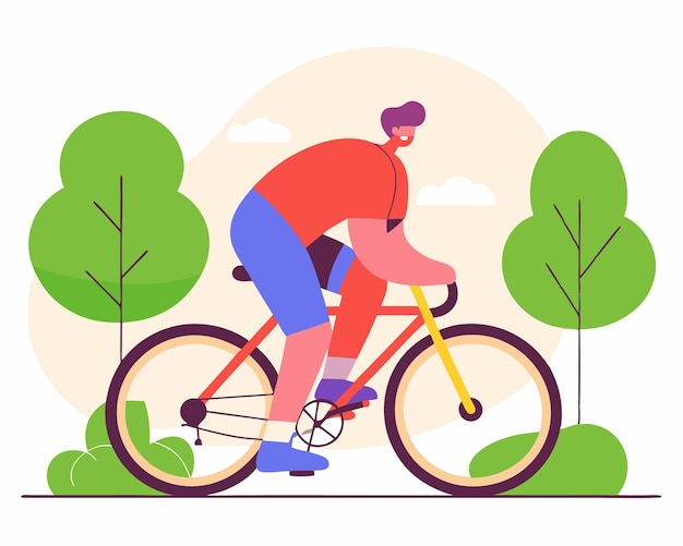 Montar una ilustración del concepto de bicicleta