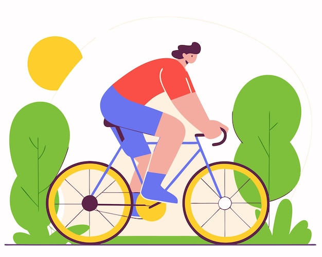 Montar una ilustración del concepto de bicicleta