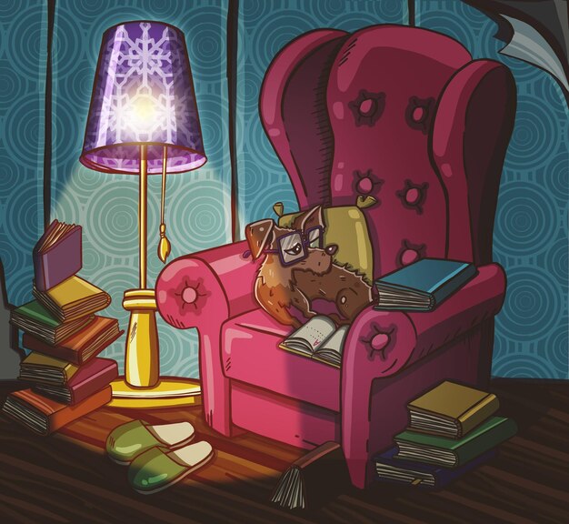 Un montón de equipaje sentado encima de una mesa Ilustración vectorial