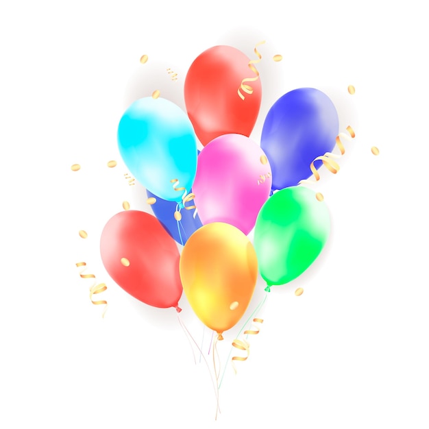 un montón de globos coloridos con la palabra x en la parte inferior