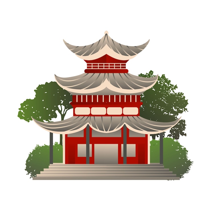 Vector monumento japonés