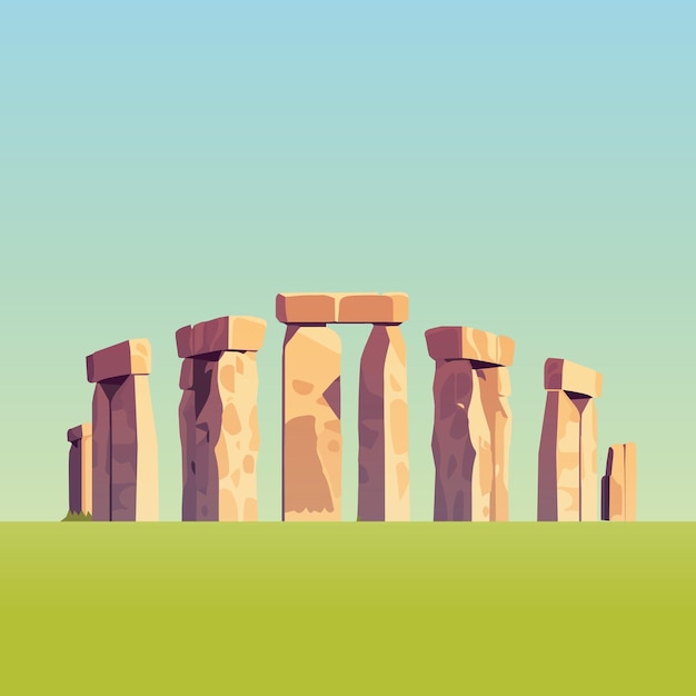 Vector monumento de las piedras de stonehenge