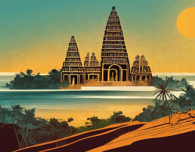 Vector monumentos de la india ilustración vectorial