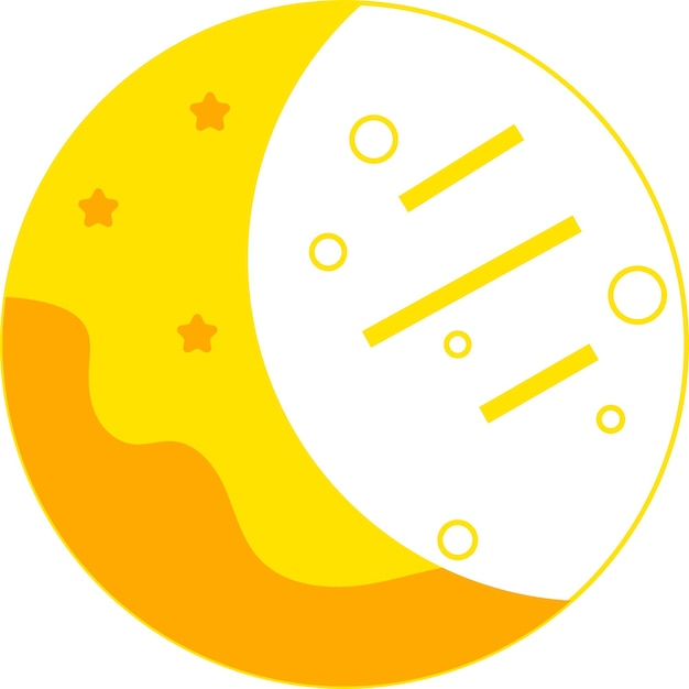 Moon Star Boho Geométrico Estético Formas Ilustración