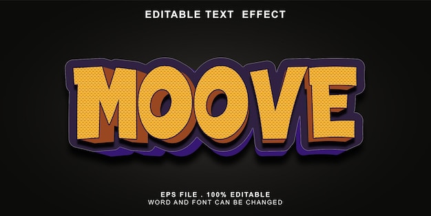 Moove editable de efecto de texto