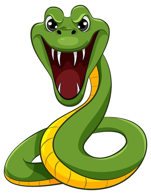 Vector mordedura de serpiente verde