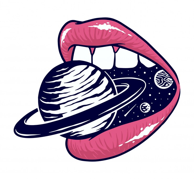 Vector morder la ilustración del universo