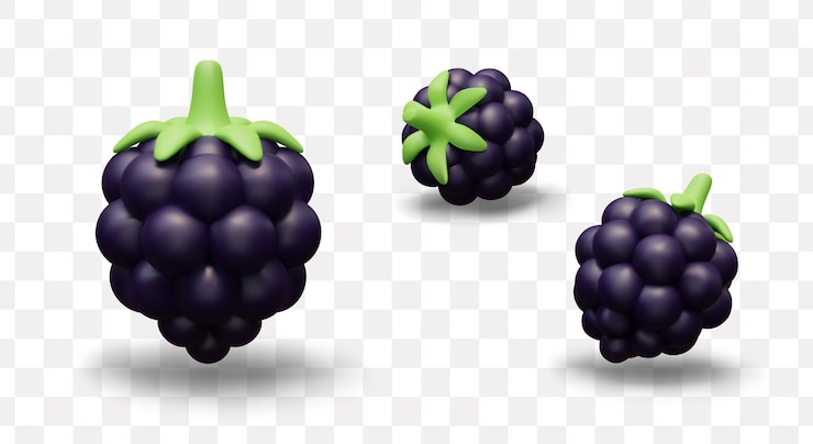 Vector la morera realista con cola verde es una morera silvestre negra madura, un producto ecológico y un alimento natural.