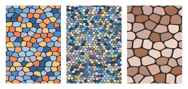 Mosaico de colores Un conjunto de fondos para decoraciones decoración diseño creativo e ideas creativas