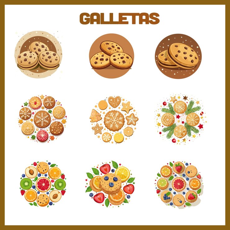 El mosaico colorido de las galletas