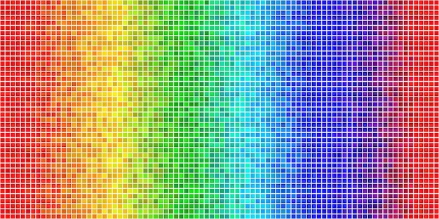 Vector mosaico sin costuras pixelart arco iris abstracto telón de fondo vívido