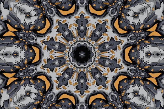 Mosaico de diseño geométrico de un fondo de mosaico abstracto de caleidoscopio de vector