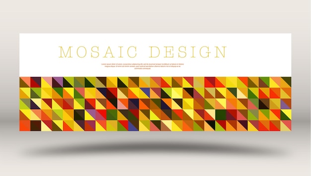 Mosaico de diseño de triángulos multicolores para el sitio web del protector de pantalla de la portada de fondo y la idea creativa La idea del estilo corporativo de diseño de interiores y la creatividad decorativa