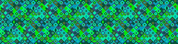 Mosaico geométrico abstracto con rombo y cuadrados