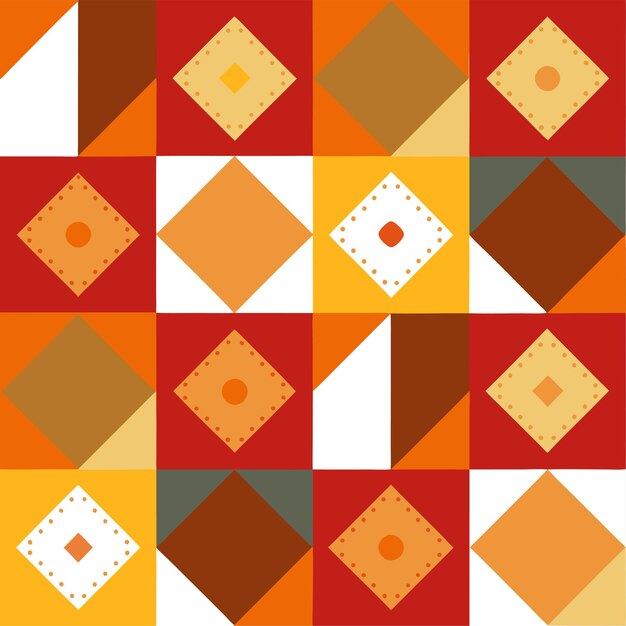 mosaico de patchwork patrón sin costuras arte vectorial e ilustración