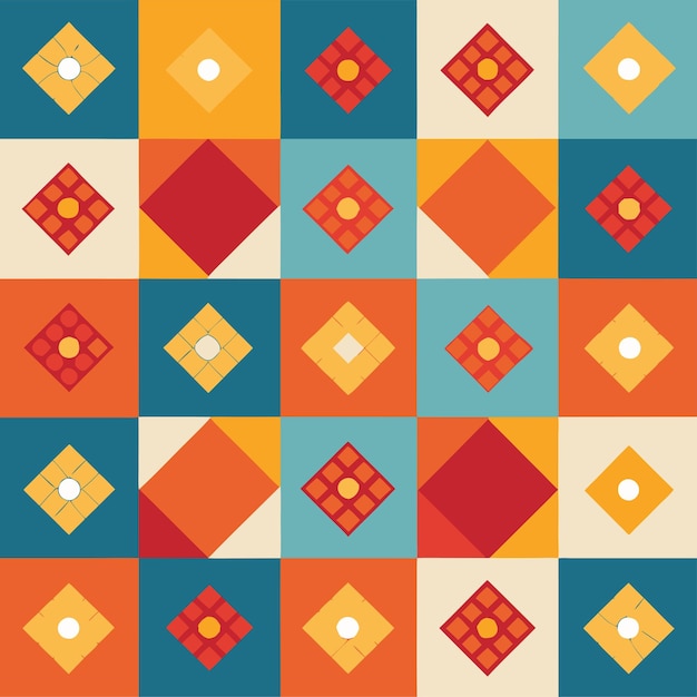 mosaico de patchwork patrón sin costuras arte vectorial e ilustración