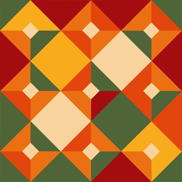 mosaico de patchwork patrón sin costuras arte vectorial e ilustración