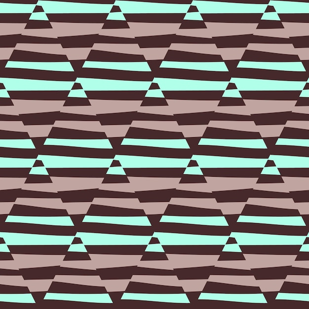 Vector mosaico de patrón geométrico rayado sin costuras adorno de líneas abstractas decorativas
