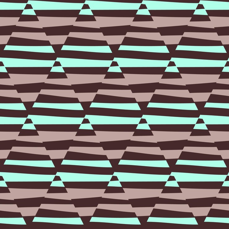 Vector mosaico de patrón geométrico rayado sin costuras adorno de líneas abstractas decorativas
