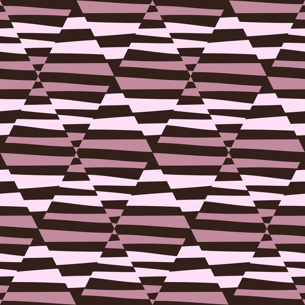 Mosaico de patrón geométrico rayado sin costuras Adorno de líneas abstractas decorativas