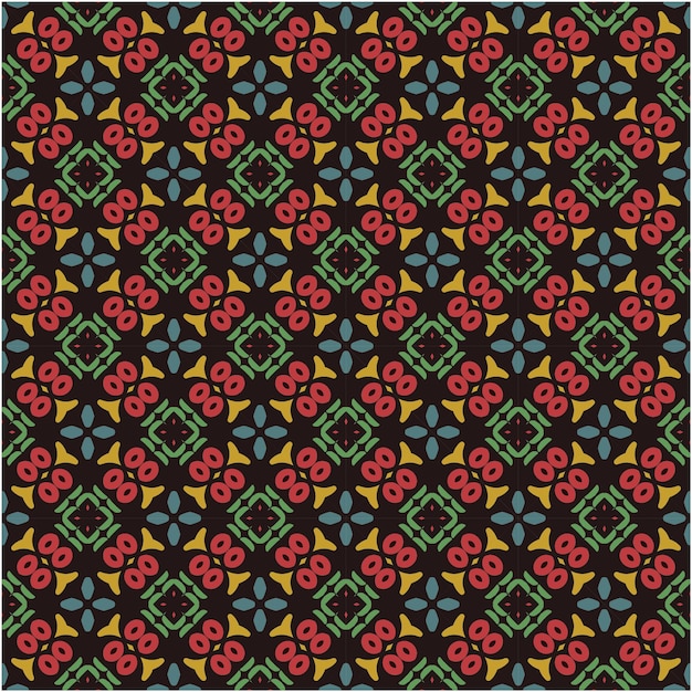 Mosaico de patrones sin fisuras diseño estilo decorativo