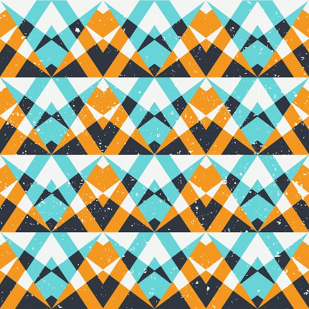 Mosaico de patrones sin fisuras con efecto grunge