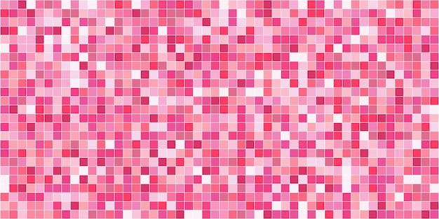 Mosaico pixelado de cuadrados rosados