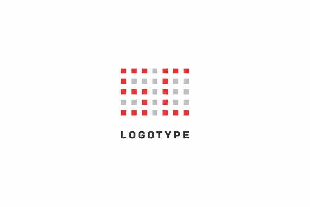 Mosaico de plantilla con diseño de logotipo de letras para la empresa